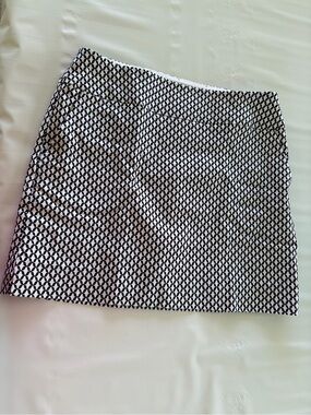 Black & White Patterned Mini Skirt